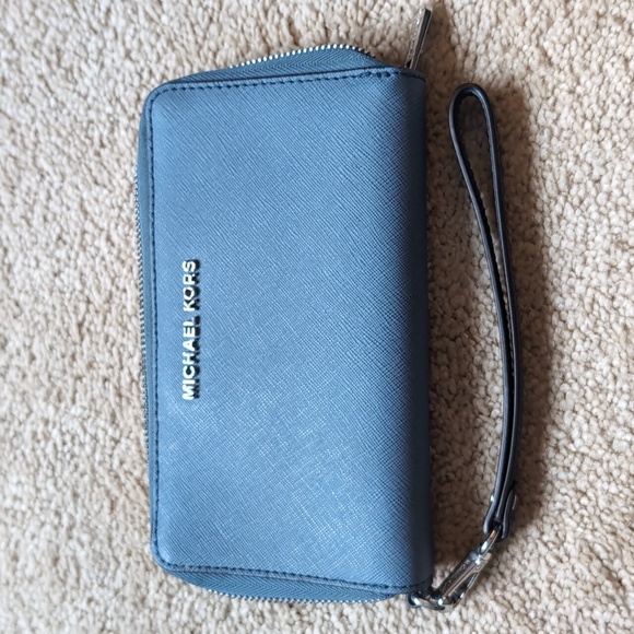 Michael Kors Handbags - Michael Kors Blue Wristlet Wallet